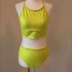 Neon yellow bikini from justice